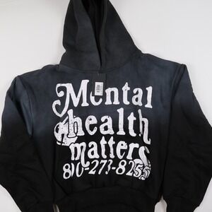 Shadow Hill Hoodie Mental Health Matters Black Ombre Medium NWT